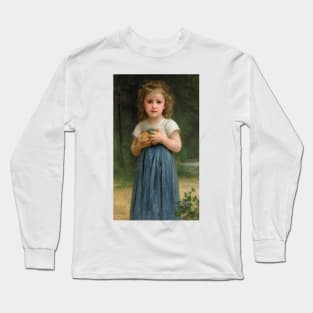 Petite Fille Tenant des Pommes Dans les Mains by William-Adolphe Bouguereau Long Sleeve T-Shirt